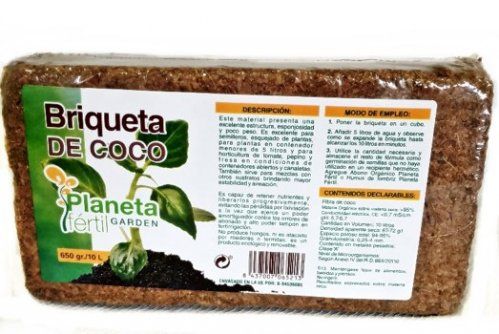 Sustrato Briqueta de coco
